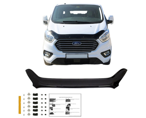 Oneway Bonnet Protector Ford Transit Custom MK1 Facelift 2018-2023 - Glossy Black, Image 3