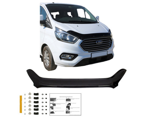Oneway Bonnet Protector Ford Transit Custom MK1 Facelift 2018-2023 - Glossy Black, Image 4