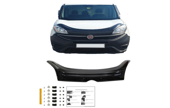 Oneway Bonnet protector (stone chip cover) Fiat Doblo 2nd Gen. Facelift 2015-2020 - Glossy Black, Image 2