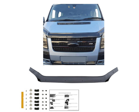 Oneway Bonnet protector (stone chip cover) fits Ford Transit MK7 2006-2014 - Glossy black, Image 3