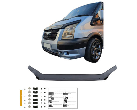 Oneway Bonnet protector (stone chip cover) fits Ford Transit MK7 2006-2014 - Glossy black, Image 4