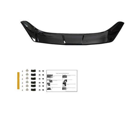 Oneway Bonnet protector (stone chip cover) Ford Transit Courier 2014-2019 - Glossy black, Image 3