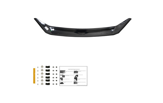 Oneway Bonnet protector (stone chip cover) Ford Transit Custom MK1 2012-2018 - Glossy Black, Image 4