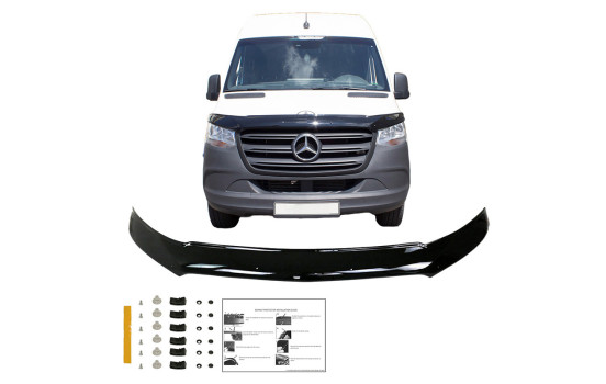 Oneway Bonnet protector (stone chip cover) Mercedes Sprinter W907 2018- - Glossy black, Image 4