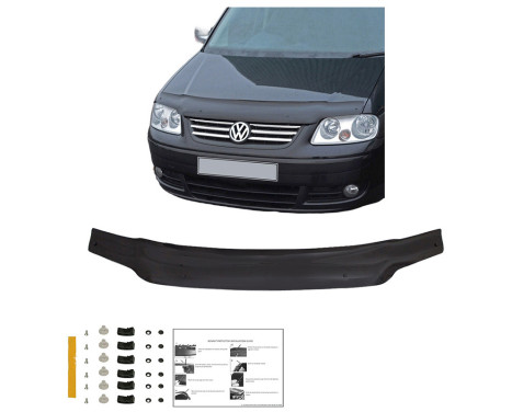 Oneway Bonnet protector (stone chip cover) Volkswagen Caddy MK3 2004-2010 - Glossy black, Image 2