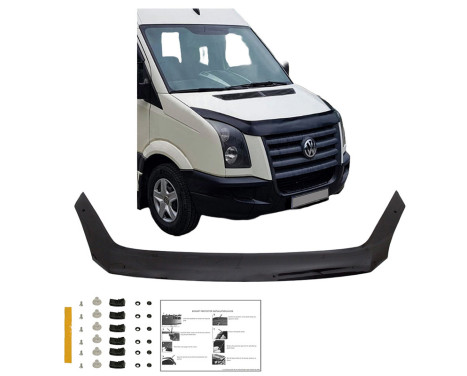 Oneway Bonnet protector Volkswagen Crafter MK1 & MK1 Facelift 2006-2016 - Glossy Black, Image 2