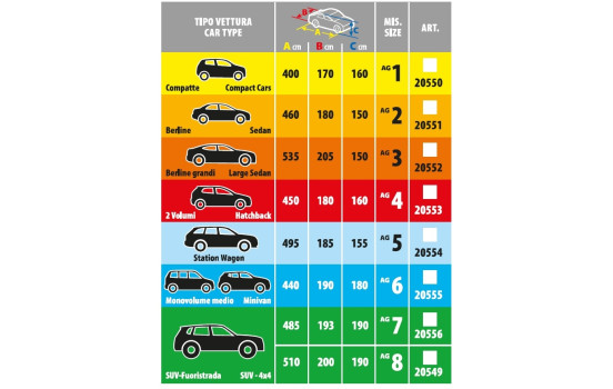Hail protection cover Car L - XL 180x190x440cm, Image 3