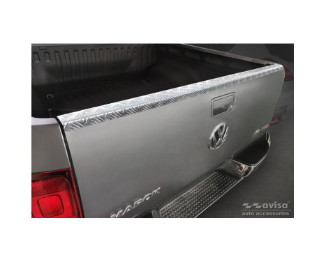 Aluminum Pickup Tailgate protective strip suitable for Volkswagen Amarok 2010 - Silver