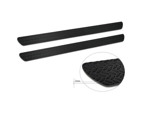 Universal Door Sills 'Riffled Plate' Aluminum/Matte Black - 2-Piece - 54 x 4 cm, Image 2