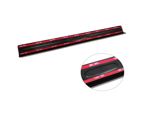 Black glossy stainless steel door sills suitable for Volkswagen Multivan T7 2021- 'Hybrid' - 4 pieces, Image 5