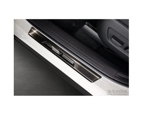 Black Stainless Steel Door Sill Moldings Fits Mazda CX-60 (KH_) 2022- 'Performance Special Edition', Image 2