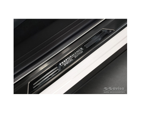 Black Stainless Steel Door Sill Moldings Fits Mazda CX-60 (KH_) 2022- 'Performance Special Edition', Image 3