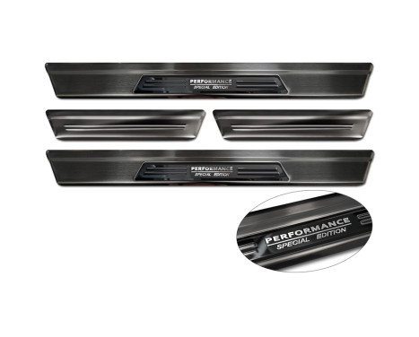 Black Stainless Steel Door Sill Moldings Fits Mazda CX-60 (KH_) 2022- 'Performance Special Edition', Image 5