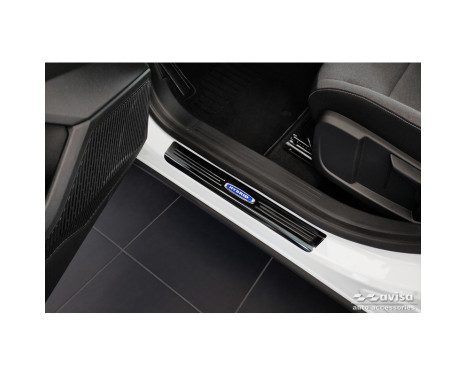 Black Stainless Steel Door Sill Moldings Suitable for Renault Austral (RHN) 2022- 'Hybrid' - 2-piece, Image 2