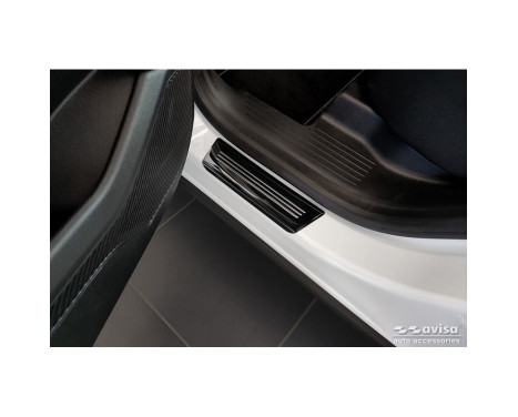 Black Stainless Steel Door Sill Moldings Suitable for Renault Austral (RHN) 2022- 'Hybrid' - 2-piece, Image 4