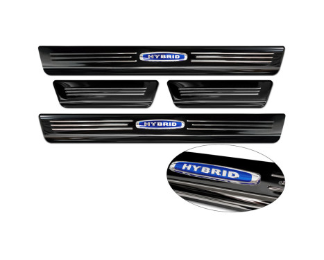 Black Stainless Steel Door Sill Moldings Suitable for Renault Austral (RHN) 2022- 'Hybrid' - 2-piece, Image 5