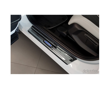 Black stainless steel Door sills suitable for Honda HR-V 2021- 'Hybrid' - 4 pieces, Image 2