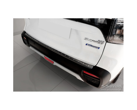 Black Stainless Steel Rear Bumper Protector suitable for Suzuki S-Cross II 2022- 'Ribs'