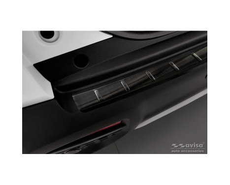 Black Stainless Steel Rear Bumper Protector suitable for Suzuki S-Cross II 2022- 'Ribs', Image 4