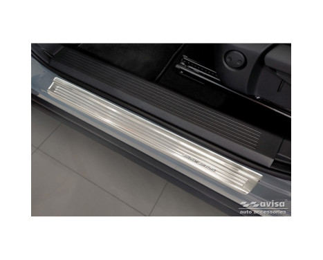 Silver stainless steel door sill suitable for Nissan Qashqai III 2021- - 'Special Edition' - 4-piece, Image 2