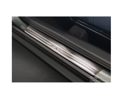 Stainless steel door sills suitable for Toyota Aygo