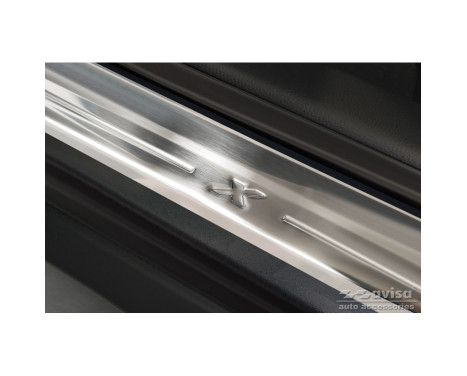 Stainless steel door sills suitable for Toyota Aygo, Image 3