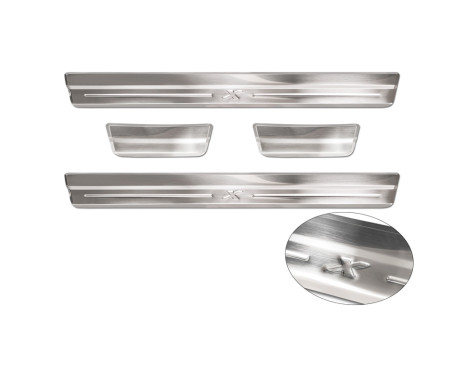 Stainless steel door sills suitable for Toyota Aygo, Image 5