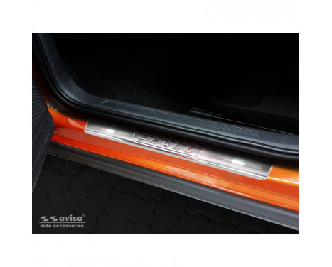 Stainless steel door sills Volkswagen T-Cross 2018- 'Cross' 4-piece