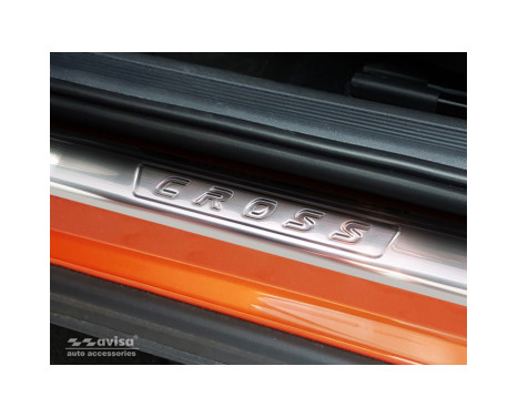 Stainless steel door sills Volkswagen T-Cross 2018- 'Cross' 4-piece, Image 2