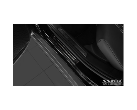 3D Black Carbon Door Sill Fitting for Volkswagen Tiguan II 2016-/Arteon 2017-/Passat Sedan&Vari, Image 2