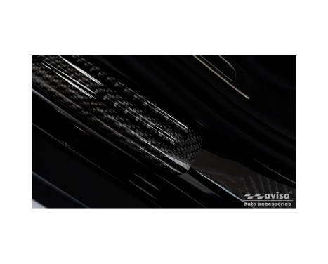 3D Black Carbon Door Sill Fitting for Volkswagen Tiguan II 2016-/Arteon 2017-/Passat Sedan&Vari, Image 3