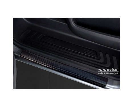 3D Black Carbon Door Sill Moldings suitable for Mercedes Vito & V-Class 2014-2019 & Facelift 2019- 2-part, Image 3