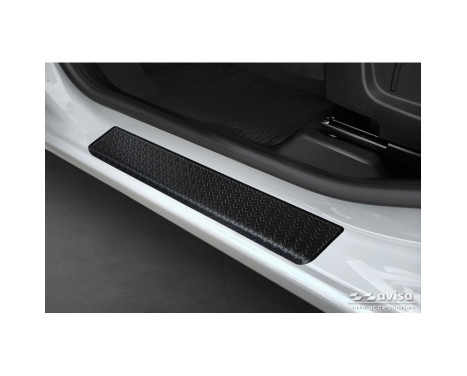 Aluminium Entry Mouldings 'Riffled Plate' suitable for Renault Express 2021- - 2-piece - Black, Image 2