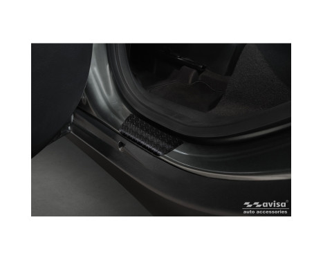 Aluminum Door Sill Moldings 'Riffled Plate' suitable for Toyota Aygo X 2022- - 4-piece - Black, Image 4