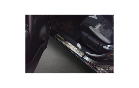 Avisa stainless steel door sill moldings suitable for Nissan Qashqai II 2013-2017 & Facelift 2017-2020