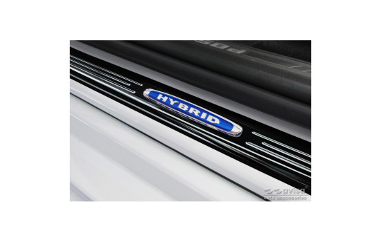 Black glossy stainless steel Door sills suitable for BMW X7 G07 2019- 'Hybrid' - 4-piece, Image 3