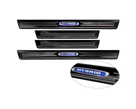 Black glossy stainless steel Door sills suitable for BMW X7 G07 2019- 'Hybrid' - 4-piece, Image 5
