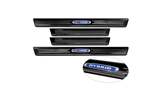 Black glossy stainless steel Door sills suitable for BMW X7 G07 2019- 'Hybrid' - 4-piece, Image 5