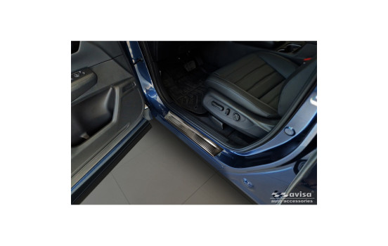 Black Stainless Steel Door Sill Moldings Fits Honda CR-V VI (RS_) 2023- - 'Lines' - 4-piece