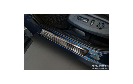 Black Stainless Steel Door Sill Moldings Fits Honda CR-V VI (RS_) 2023- - 'Lines' - 4-piece, Image 2