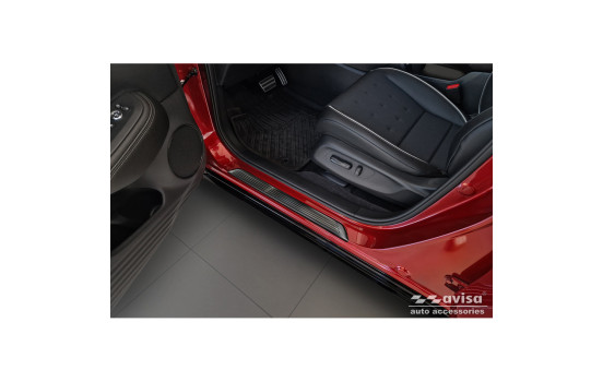Black Stainless Steel Door Sill Moldings Fits Honda ZR-V (RZ4) 2023- - 'Lines' - 4-piece