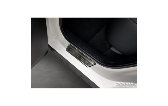 Black Stainless Steel Door Sill Moldings Suitable for Mazda CX-60 (KH_) 2022- - 'Lines' - 4-piece, Image 4