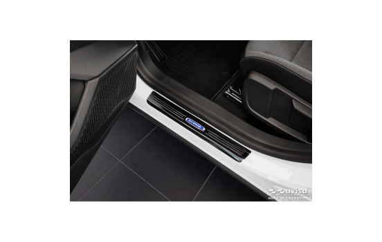 Black Stainless Steel Door Sill Moldings Suitable for Renault Austral (RHN) 2022- 'Hybrid' - 2-piece, Image 2