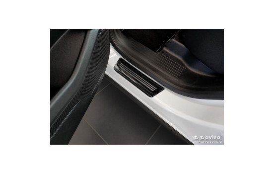 Black Stainless Steel Door Sill Moldings Suitable for Renault Austral (RHN) 2022- 'Hybrid' - 2-piece, Image 4