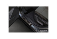 Black stainless steel door sill moldings suitable for Renault Megane E-Tech 2022- - 'Special Edition' - 4-piece