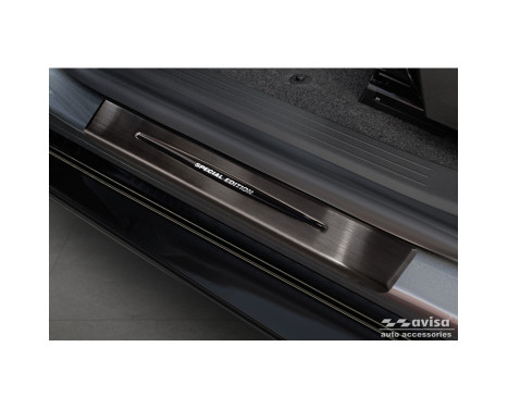 Black stainless steel door sill moldings suitable for Renault Megane E-Tech 2022- - 'Special Edition' - 4-piece, Image 2