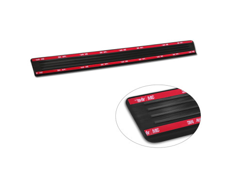 Black Stainless Steel Door Sill Moldings Suitable for Volkswagen Passat 3G Sedan/Variant 2014-2023 - 'Lines' - 4, Image 6