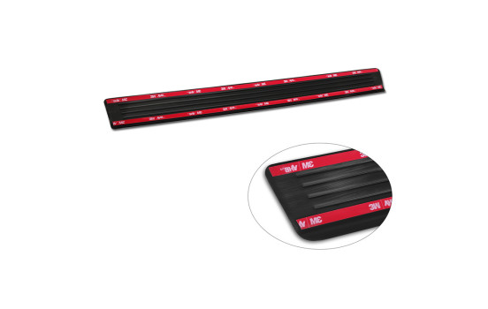 Black Stainless Steel Door Sill Moldings Suitable for Volkswagen Passat 3G Sedan/Variant 2014-2023 - 'Lines' - 4, Image 6