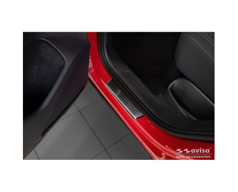 Black stainless steel door sill moldings suitable for Volkswagen Tiguan II 2016-2020 & FL 2020- incl. Allspace 2017-, Image 4