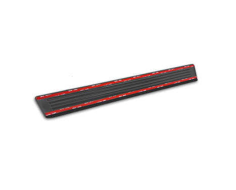 Black stainless steel door sill moldings suitable for Volvo EX30 2023- - 'Lines' - 4-piece, Image 6